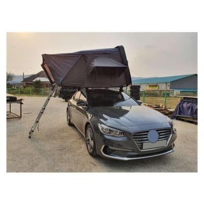 China 4 Person Quick Opening Foldable Camping ABS Hard Shell Car Roof Top Tent With Solar Panel for sale