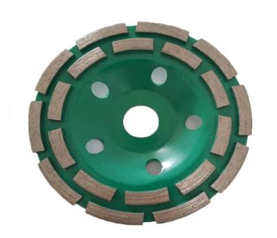 China 4.5inch Deburring Sintered Diamond Cup Wheel Double Row Grinding For Concrete Grinding Abrasive Tools for sale