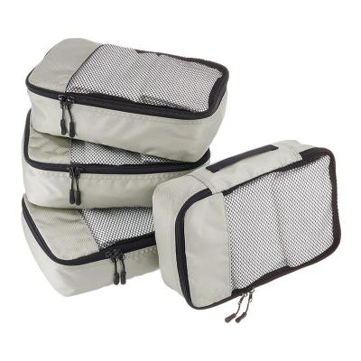 China Hot Sale Wholesale Fashion Customize Logo Basics Compression Packing Cubes Travel Organizer Packing Cubes Set Travel Bag With 4Pcs Small for sale