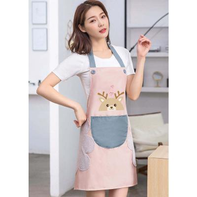 China SANITARY Kitchen Woman Chef Restaurant Apron With Waterproof Hand-rag And Oil Resistant PVC Aprons for sale