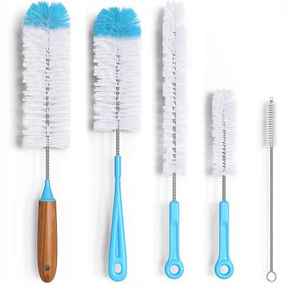 China Wholesale Universal Viable 304 Stainless Steel Baby Cleaning Brush for Long Bottles Water Bottle and Straw Cleaning Brush for sale