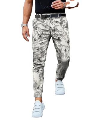 China European and American men's casual fashion color printing viable large size joker pants long for sale