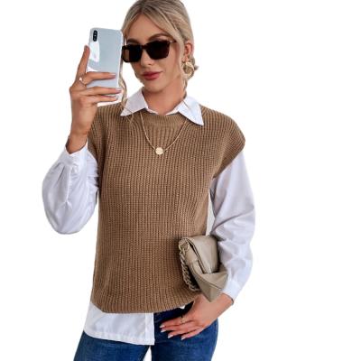 China European and American retro women's perfume small vest anti-shrink sleeveless knit sweater vest for sale