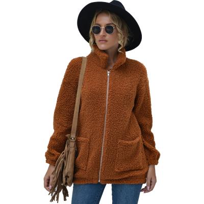 China 2021 Autumn / Winter Women's Anti-Wrinkle Zipper Warm Long Sleeve Over Plush Coat for sale