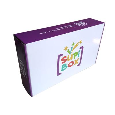 China Recycled Materials Cartoon Colored Corrugated Boxes Corrugated Box For Baby Gift Corrugated Box Flatbed for sale