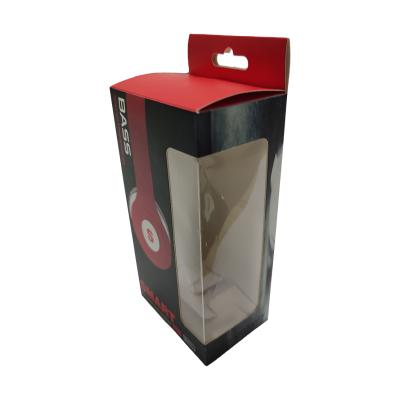 China Recycled Materials Coated Paper Packaging Box With Large Window And Handle Display Box for sale