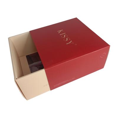 China Recycled materials take out paper box sleeve and tray paper box red paper box for sale