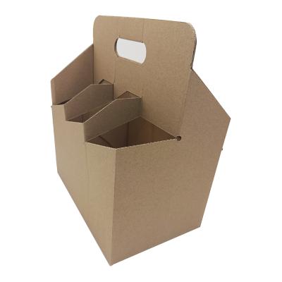 China Wholesale Recycled Packing Materials Wine Carrier Box Paper Carrier Beer Rack for sale