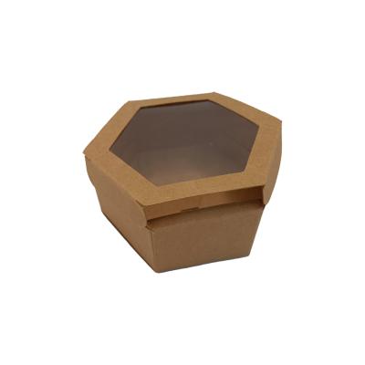 China Beautiful Recyclable Kraft Paper Box Display Paper Kraft Paper Box With Window for sale