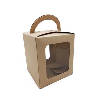 China Recyclable Kraft Paper Box Display Packaging Box Take Out Paper Box for sale