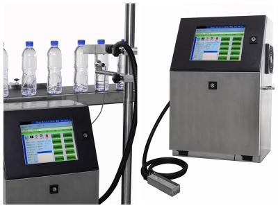 China La impresora de chorro de tinta de la velocidad de la impresión 6meter/s de CIJ (metrix 5*7) y la fecha de vencimiento en línea embotellan la impresora de la fecha en venta