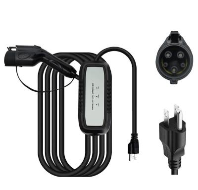 China APP control OEM 3.5kw EV charger American standard ODM AC EV charger type 1 portable electric vehicle EV charger for sale