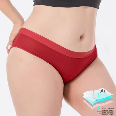 China Antibacterial Made In OEM Period Underwear Wholesale Women Shantou Menstrual Panties 4 Layer Period Mesntrual Bamboo Leakproof Panties for sale