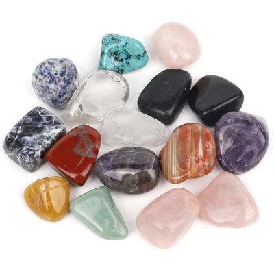 China Accessories Wholesale Clear Natural Aventurine Rose Quartz Lapis Lazuli Healing Tumbled Stones for sale