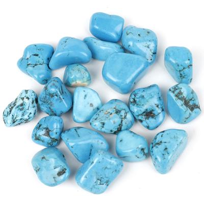 China New Arrival Accessories Natural Raw Polished Blue Howlite Beads Tumbled Gemstone Stone for sale