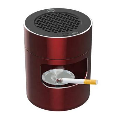 China Aluminum Electronic Ashtray 90*90*117mm Desktop Smokeless Purification Cigarette Smoke Air Purifier for sale