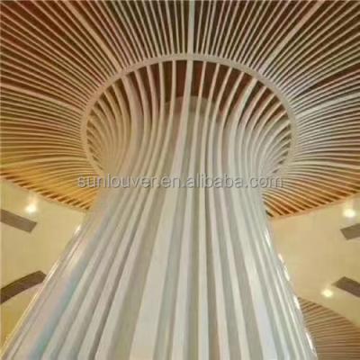 China Contemporary Aluminum Wall Curved Customized Bending Decorative Facade Used As Building Curtain Wall for sale