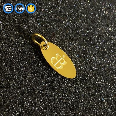 China FASHIONABLE high quality custom metal logo engraved jewelry pendant tags for decorations for sale