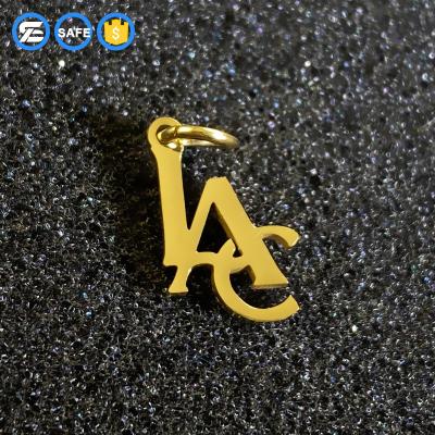 China FASHIONABLE Custom Stainless Steel Makes Cheap Gold Metal Logo Engraved Pendant Jewelry Tags Charms For Necklace/Bracelet for sale