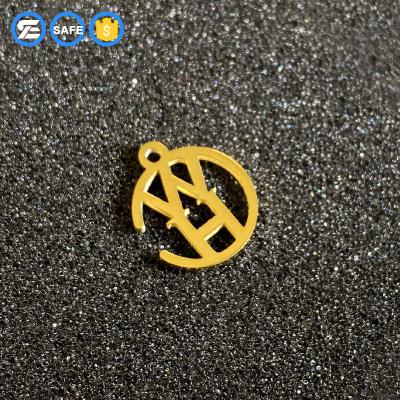 China Custom Engraved Logo TRENDY Oval Round Shape Letter Name Jewelry Tag For Bracelet Charm Pendant for sale