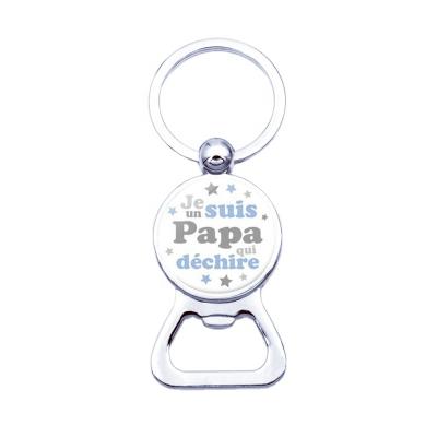 China 2021 Fashionable Hot Selling Father's Key Chain Ring Holder Jewelry Dad's Love Gifts Bottle Opener for sale