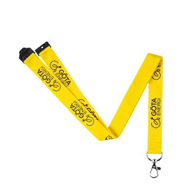 China Advertising Flat Polyester Lanyard With Silk-Screen Print Logo of Lanyard Manufacture Wholesale Fast Turnaround for sale