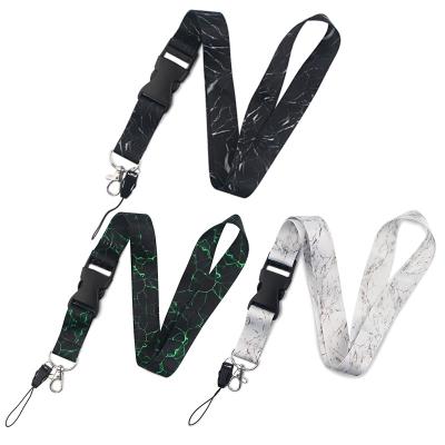 China Lanyard Manufacture Wholesale Custom Advertising Logo Sublimation Polyester Printing Neck Marbling Lanyard for sale