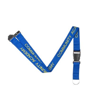 China Lanyard Manufacture 2021 Wholesale Fast Turnaround Advertising Branded Lanyard Custom Woven Logo for sale