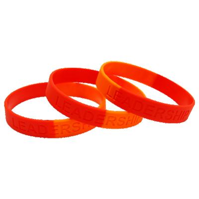 China Silicone No Silicone Wristband 1/2Inch Debossed Promotional Hand Bands High Quality Moq Silicone Wristbands for sale