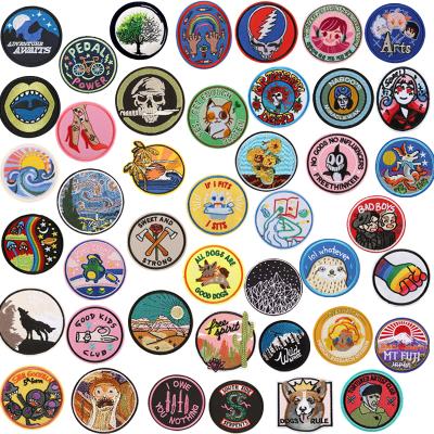 China Iron-On Mixed Woven Patches Logo Unicorn Iron On Embroidered Custom Fashion for sale