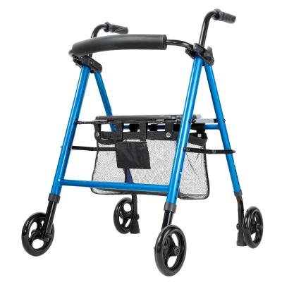 China Walker Rollator Burgundy Elderly Disabled High Quality Dresser Walker Elderly Shopping Cart for sale