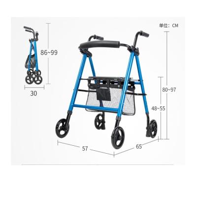 China Convenient Mobility Makes It Easy Folding Four Wheel Lightweight Rollator Walker With Seat For Disabled for sale