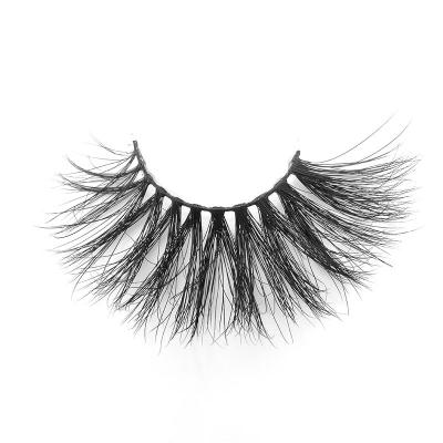 China Natural Eyelashes Free Samples Lasting 3D 5D Mink Lashes Private Label 25mm for sale