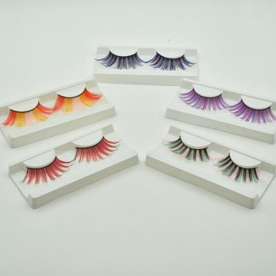 China Wholesale Durable Colorful False Eyelash for Halloween and Christmas Party for sale