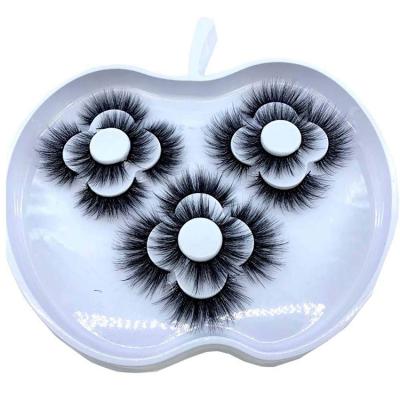 China Durable 6 Pairs False Eyelashes Fluffy Natural Faux Mink Strip 3D Lashes Pack for sale