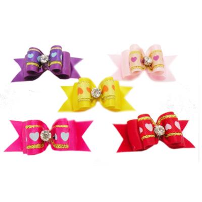 China Viable High Quality Mixed Color Hair Comb Clip Dog Hair Clip Pet Bow Hair Clip for sale