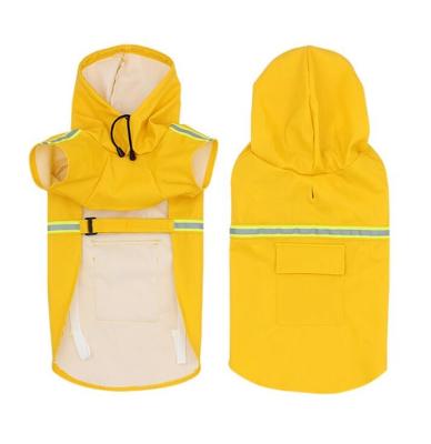 China New Product Viable Professional Dog Raincoats For Large Dogs With Reflective Brand Hoodie, Rain Poncho Jacket For Dogs for sale