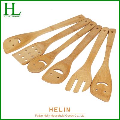 China Sustainable Bamboo Serving Tools Spoon Fork Kitchenware Sets for sale