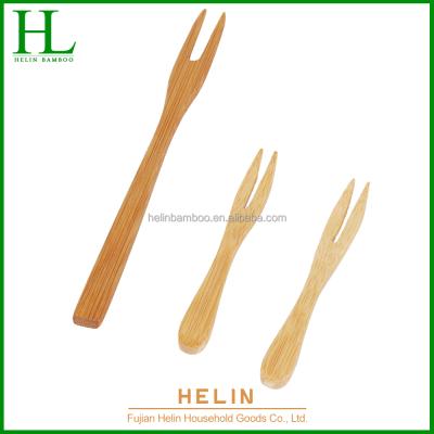 China Disposable Cutting Food Fork Bamboo Fruit Fork for sale