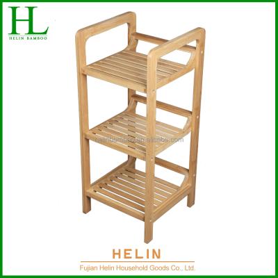 China Classic 3 Tier Bamboo Towel Rack Basin Rack For Living Room for sale