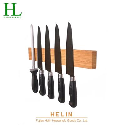 China Viable Hot Selling Knife Strip Strong Bamboo Magnetic Knife Block for sale