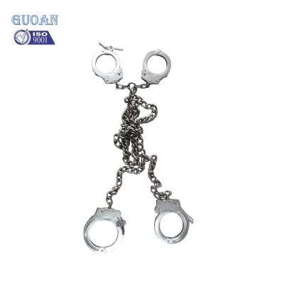 China Strong nij standard carbon steel handcuff and legcuff for sale