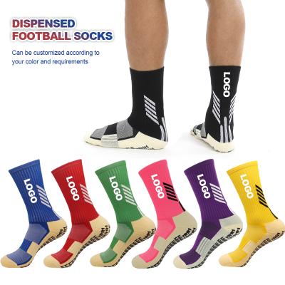 China High quality fashion men's anti slip football soccer sports sports grip socks for men for sale