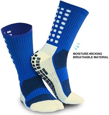 China Athletic Wholesale Non Slip Match Soccer Football Breathable Sports Non Grip Socks For Men for sale