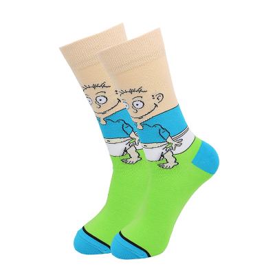 China MY-018 F Antibacterial Wholesale Men's Fashion Socks Durable Cool Socks For Men for sale