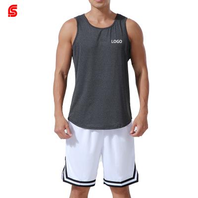 China Fstyle 2021 New Custom Print Fitness Tank Tops Mens Antibacterial Arraivals Logo Gym Wear Vest for sale