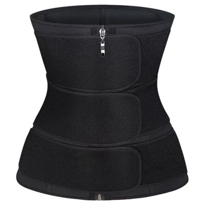 China 2020 New Style Adjustable Waist Trimming Belt Waist Trainer Neoprene Women Corsets Zipper Waist Trainer for sale