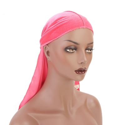 China Wholesale Custom Colored Pleuche Silky Soft Real Sleep Hood Hat Sleep Feeling Satin Band Durags With Logo for sale