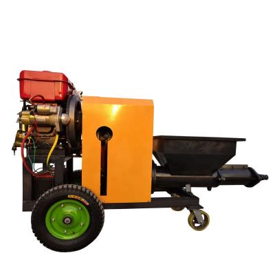 China Plaster Cement Mortar Plastering Worm Pump Compression Plaster Mud Spray Machine for sale