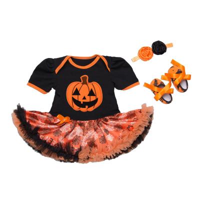 China Anti-Shrink Newborn Baby Girls Halloween Romper Infant Tutu First Dress Up Halloween Dress Up Set for sale